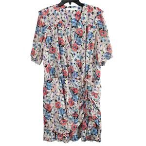 Veronica Beard Dakota Floral Silk Ruffle Mini Dress Size 14